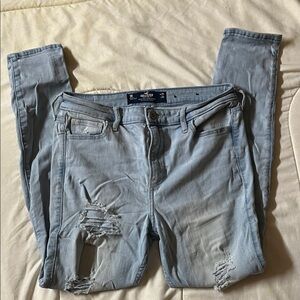 Hollister Light Blue Ripped Skinny Jeans